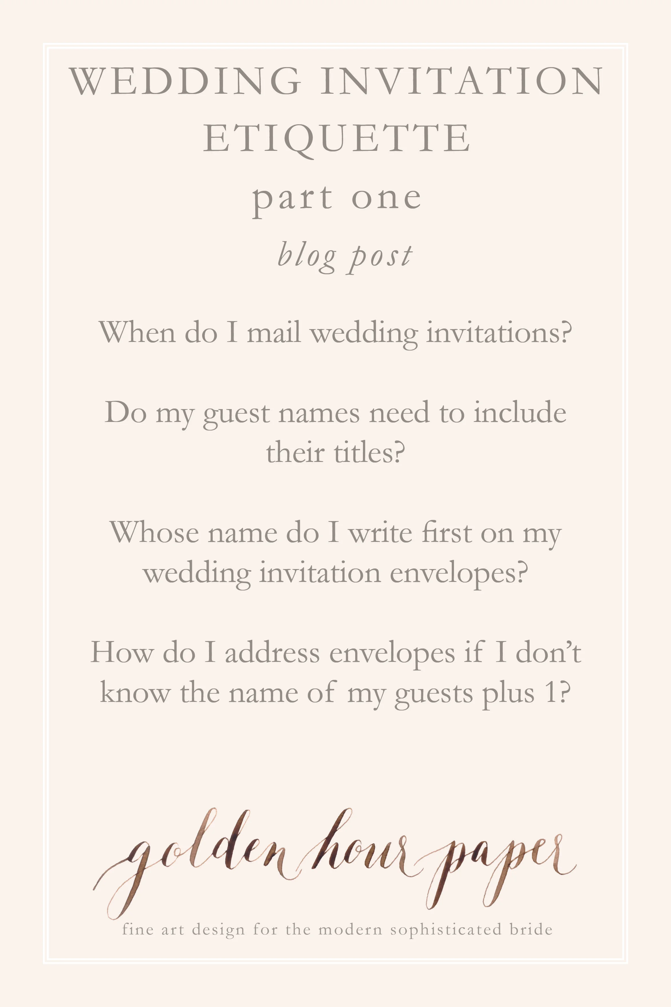 Wedding sale invitation etiquette